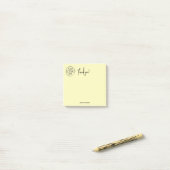 Eenvoudige persoonlijke briefpapier dank u geel post-it® notes (Op bureau)