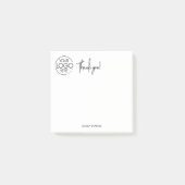 Eenvoudige persoonlijke briefpapier dank u wit post-it® notes (Voorkant)