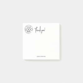 Eenvoudige persoonlijke briefpapier dank u wit post-it® notes