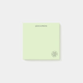 Eenvoudige persoonlijke briefpapier Logo Bleek gro Post-it® Notes (Voorkant)