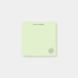 Eenvoudige persoonlijke briefpapier Logo Bleek gro Post-it® Notes