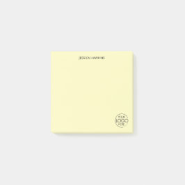 Eenvoudige persoonlijke briefpapier Logo Geel Post-it® Notes