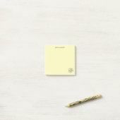 Eenvoudige persoonlijke briefpapier Logo Geel Post-it® Notes (Op bureau)