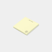 Eenvoudige persoonlijke briefpapier Logo Geel Post-it® Notes (Schuin)