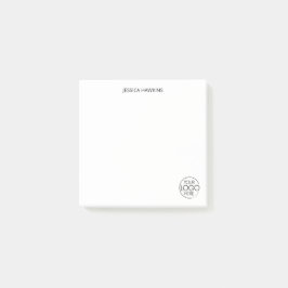 Eenvoudige persoonlijke briefpapier Logo White Post-it® Notes