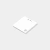 Eenvoudige persoonlijke briefpapier Logo White Post-it® Notes (Schuin)