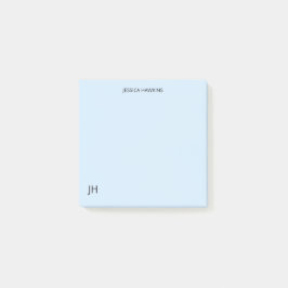 Eenvoudige persoonlijke briefpapier Monogram Bord  Post-it® Notes