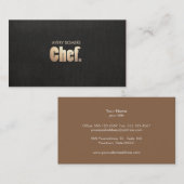 Eenvoudige persoonlijke Chef Catering Visitekaartje (Voorkant / Achterkant)