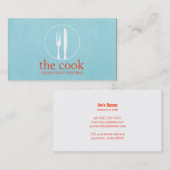 Eenvoudige persoonlijke Chef Modern Catering Turqu Visitekaartje (Voorkant / Achterkant)