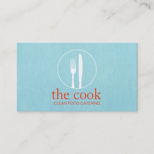 Eenvoudige persoonlijke Chef Modern Catering Turqu Visitekaartje (Voorkant)