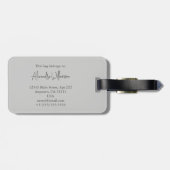 Eenvoudige persoonlijke familiefoto bagagelabel (Achterkant horizontaal)