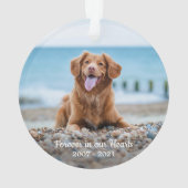 Eenvoudige persoonlijke foto 2 Sympathie Pet Memor Ornament (achterkant)