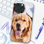 Eenvoudige persoonlijke foto-naam Case-Mate iPhone case<br><div class="desc">Nu kunt u uw beste vriend met u dragen waar u met deze dossier van de douanefoto iPhone gaat. Deze foto met een gepersonaliseerd naamontwerp is trendy, elegant, cool en schattig. Pas uw favoriete foto en jouw naam aan om u aan te passen. Ideaal voor een huishondenfoto, familiefoto of kinder...</div>