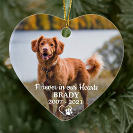 Eenvoudige persoonlijke foto Sympathie Pet Memoria Keramisch Ornament