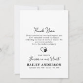 Eenvoudige persoonlijke foto van Pet Memorial Bedankkaart (Achterkant)