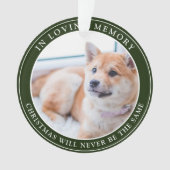 Eenvoudige Persoonlijke Herdenkings Kerstbal voor  Ornament (voorkant)