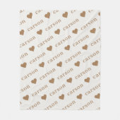 Eenvoudige persoonlijke herhalingsnaam fleece deken (Voorkant)