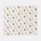 Eenvoudige persoonlijke herhalingsnaam fleece deken (Voorkant (Horizontaal))