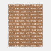 Eenvoudige persoonlijke herhalingsnaam Rust Simple Fleece Deken (Voorkant)