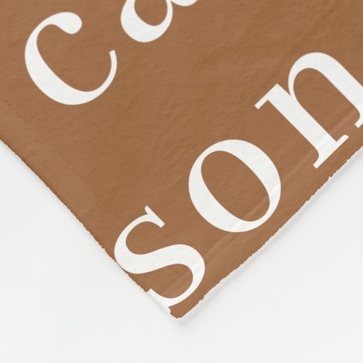 Eenvoudige persoonlijke herhalingsnaam Rust Simple Fleece Deken (Hoek)