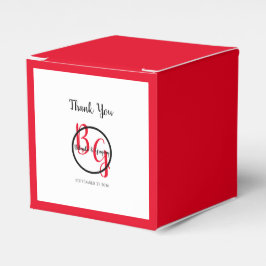 Eenvoudige persoonlijke Initialen bruiloft Bedankdoosjes