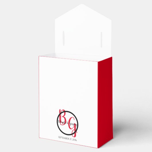 Eenvoudige persoonlijke Initialen bruiloft Bedankdoosjes (Geopend)