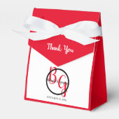 Eenvoudige persoonlijke Initialen bruiloft Bedankdoosjes (Voorkant Zijde)