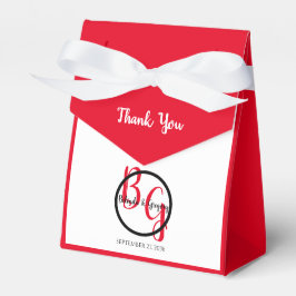 Eenvoudige persoonlijke Initialen bruiloft Bedankdoosjes