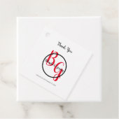 Eenvoudige persoonlijke Initialen bruiloft Bedankjes Labels (In situ)