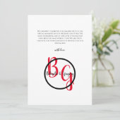 Eenvoudige persoonlijke Initialen bruiloft Bedankkaart (Staand voorkant)