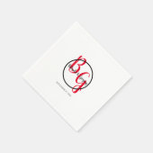 Eenvoudige persoonlijke Initialen bruiloft Servet (Hoek)