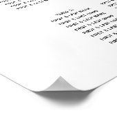 Eenvoudige persoonlijke Initialen Weddenschappen Poster (Hoek)