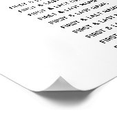 Eenvoudige persoonlijke Initialen Weddenschappen Poster (Hoek)