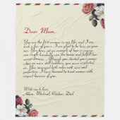 Eenvoudige persoonlijke liefdesbrief voor grafisch fleece deken (Voorkant)