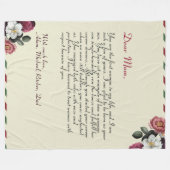 Eenvoudige persoonlijke liefdesbrief voor grafisch fleece deken (Voorkant (Horizontaal))