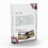 Eenvoudige persoonlijke liefdesbrief voor grafisch fotoblokken (Links)