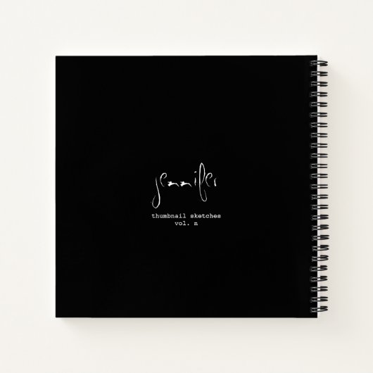 Eenvoudige persoonlijke miniatuurhandleiding notitieboek (Achterkant)