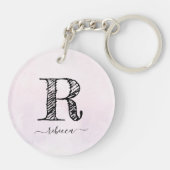 Eenvoudige persoonlijke Moederdag Sleutelhanger (Achterkant)