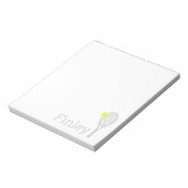 Eenvoudige persoonlijke naam Tennis Player Notitieblok (Linkerzijde)