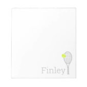 Eenvoudige persoonlijke naam Tennis Player Notitieblok (Voorkant)