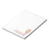 Eenvoudige persoonlijke naam Tennis Racket Notitieblok (Linkerzijde)