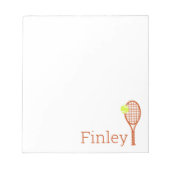 Eenvoudige persoonlijke naam Tennis Racket Notitieblok (Voorkant)