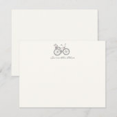 Eenvoudige persoonlijke naamillustratie, grijs notitiekaartje (Voorkant / Achterkant)