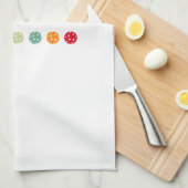 Eenvoudige persoonlijke Oranje Pickleball-handdoek Theedoek (Quarter Fold)