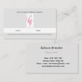 Eenvoudige persoonlijke Salon Beauty Appointcard Visitekaartje (Voorkant / Achterkant)