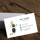 Eenvoudige, persoonlijke trainer, yoga-instructeur visitekaartje