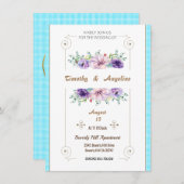 Eenvoudige persoonlijke uitnodiging tot huwelijk m (Voorkant / Achterkant)