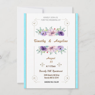 Eenvoudige persoonlijke uitnodiging tot huwelijk m