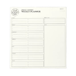 Eenvoudige persoonlijke weekplanner Logo Notitieblok