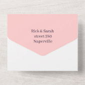 Eenvoudige Perzik Aangepaste Bewaar De Datum All In One Uitnodiging (Achterkant)